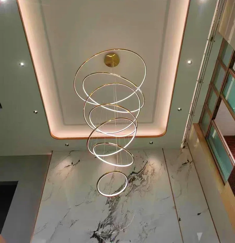 Nordic Home Decoration, Stair Chandelier, Living Room and Dining Room Pendant Lights, Ceiling Light, Indoor Lighting