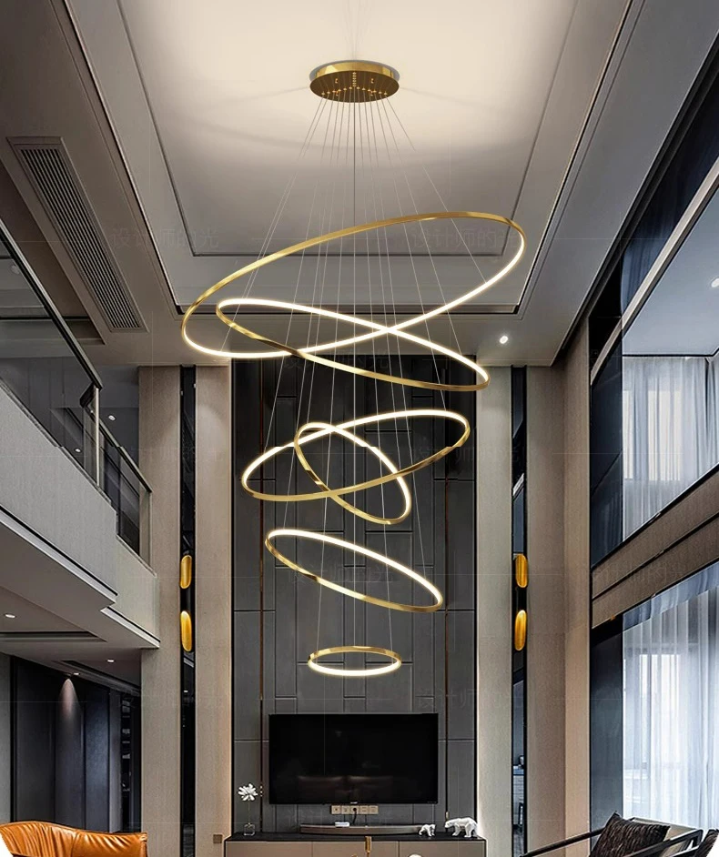 Nordic Home Decoration, Stair Chandelier, Living Room and Dining Room Pendant Lights, Ceiling Light, Indoor Lighting