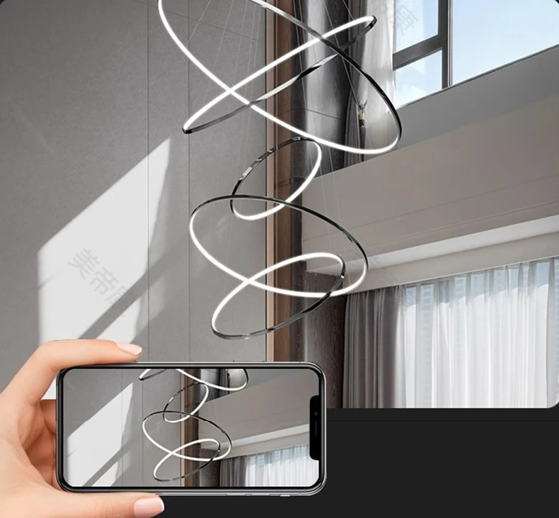 Nordic Home Decoration, Stair Chandelier, Living Room and Dining Room Pendant Lights, Ceiling Light, Indoor Lighting