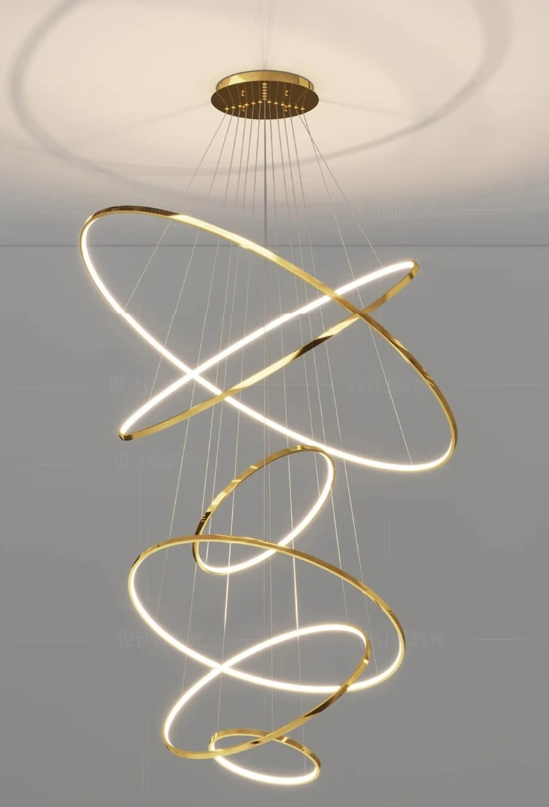 Nordic Home Decoration, Stair Chandelier, Living Room and Dining Room Pendant Lights, Ceiling Light, Indoor Lighting