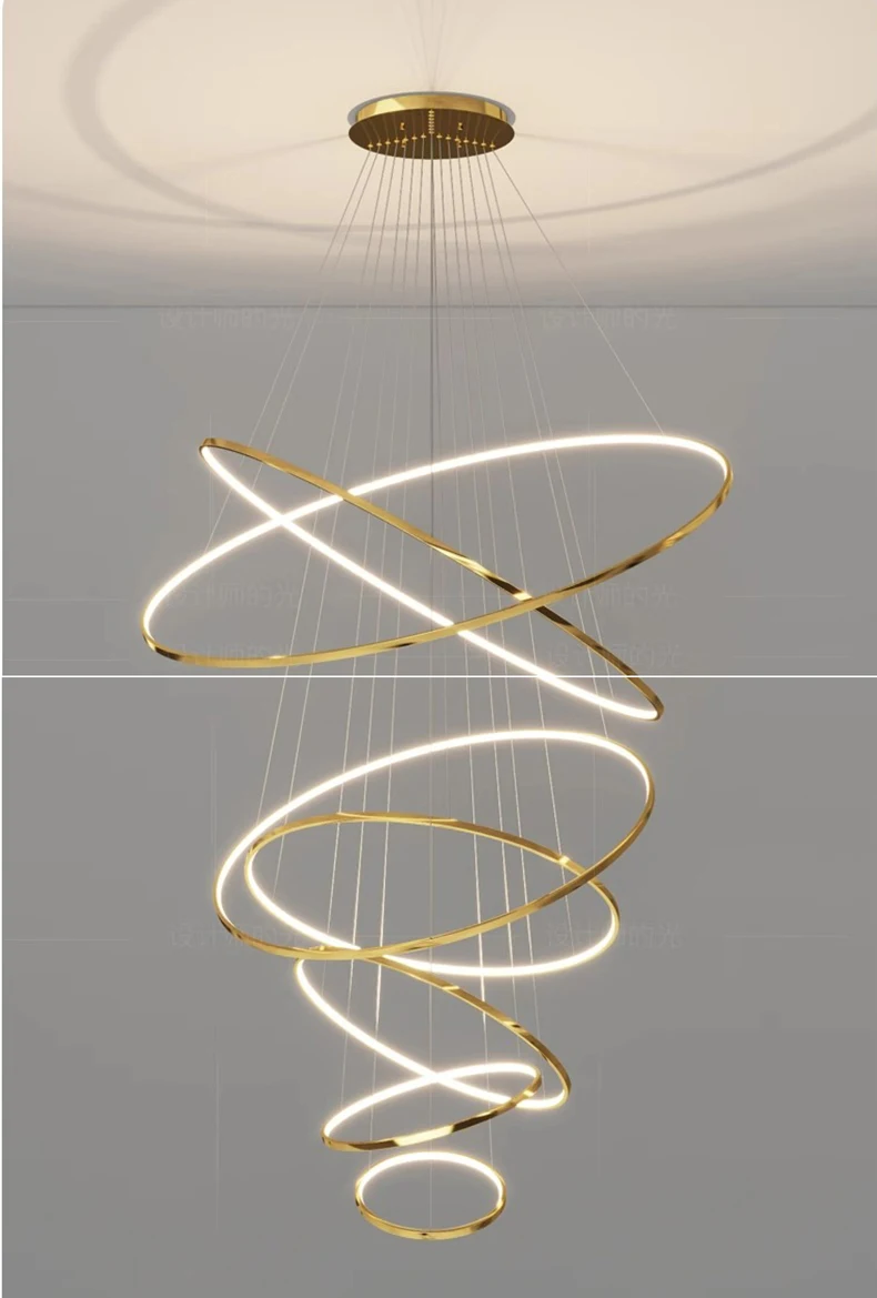 Nordic Home Decoration, Stair Chandelier, Living Room and Dining Room Pendant Lights, Ceiling Light, Indoor Lighting