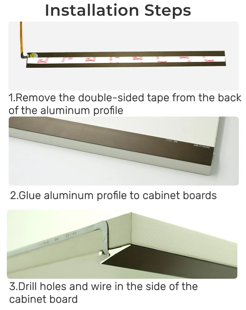 Invisible H7mm LED Oblique Beam Aluminum Profile Surface Mounted Ultra-thin Cabinet Layer Edge Shelf Panel Hard Bar Strip Lights