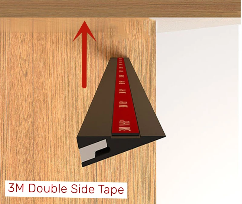 Invisible H7mm LED Oblique Beam Aluminum Profile Surface Mounted Ultra-thin Cabinet Layer Edge Shelf Panel Hard Bar Strip Lights