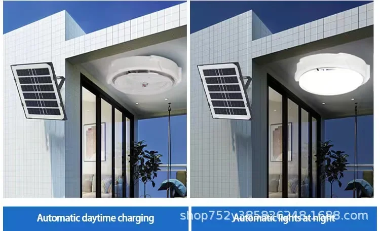 Solar Lights Indoor Home Top Ceiling House Outdoor Garden Pendant Light Panel Lamp Fixture For Corridor Garden Living Room