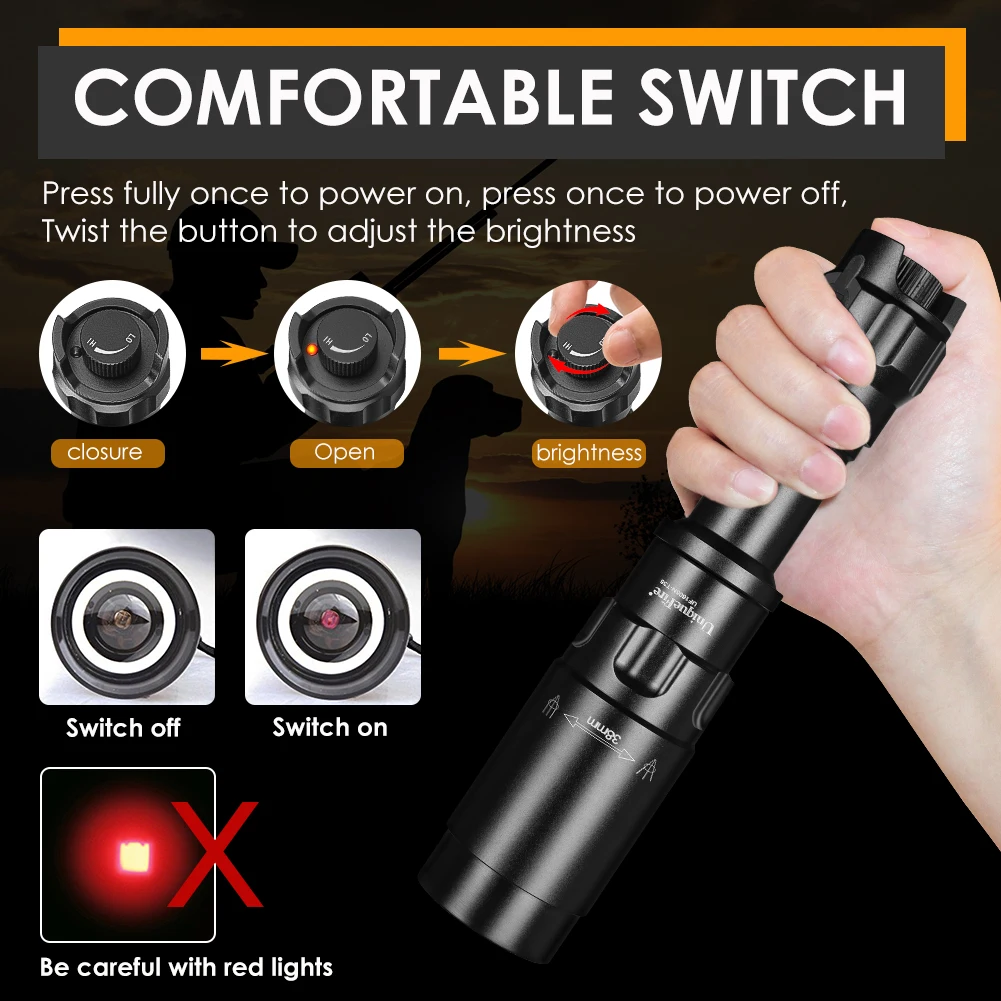 UniqueFire 1605 T38 Vcsel940 Vcsel850 IR LED FlashLight Dimmer Swtich Indicator USB C Rechargeable 18650 Torch Max.1500 Meters