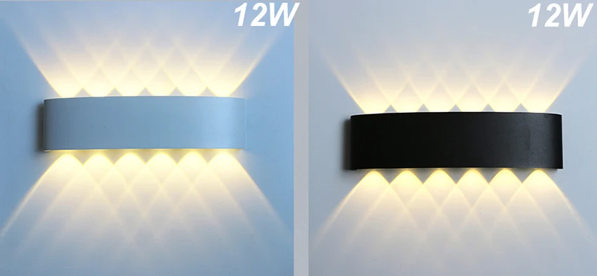 LED Wall Lamp Waterproof Outdoor Wall Light Porch/Garden/Bedroom Indoor Modern Nordic Sconce Luminaire 2/4/6/8/10/12W AC85-265V