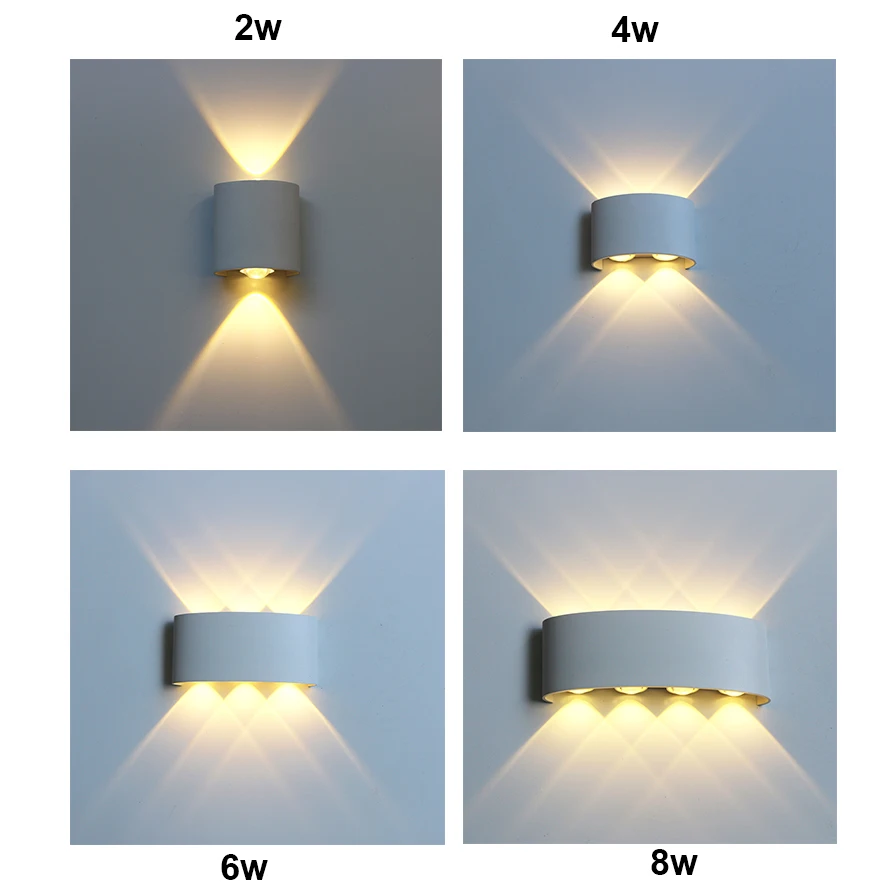 LED Wall Lamp Waterproof Outdoor Wall Light Porch/Garden/Bedroom Indoor Modern Nordic Sconce Luminaire 2/4/6/8/10/12W AC85-265V
