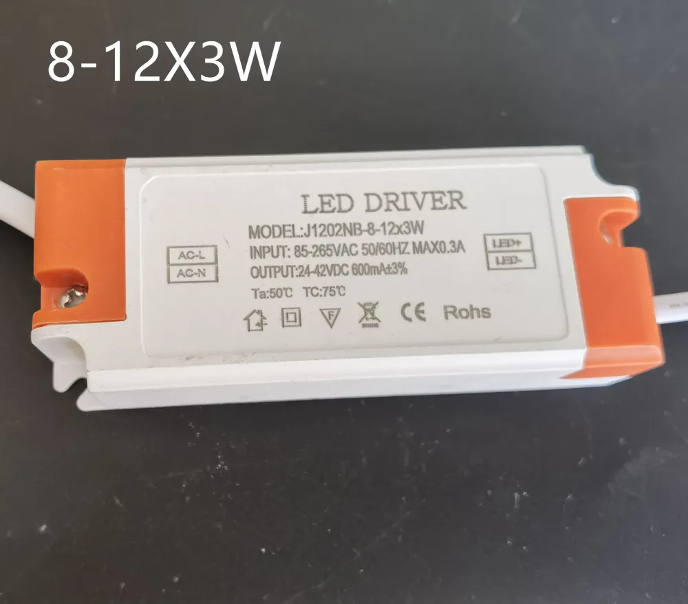 5pcs 300mA 600mA 900mA For Led Bulb1W 3W 4W 7W 8W 12W 24W 36W LED Driver Transformer Power Supply Adapter