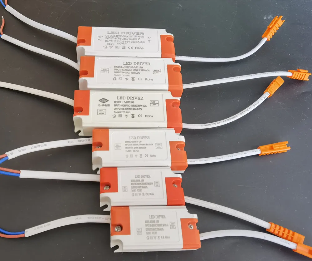 5pcs 300mA 600mA 900mA For Led Bulb1W 3W 4W 7W 8W 12W 24W 36W LED Driver Transformer Power Supply Adapter