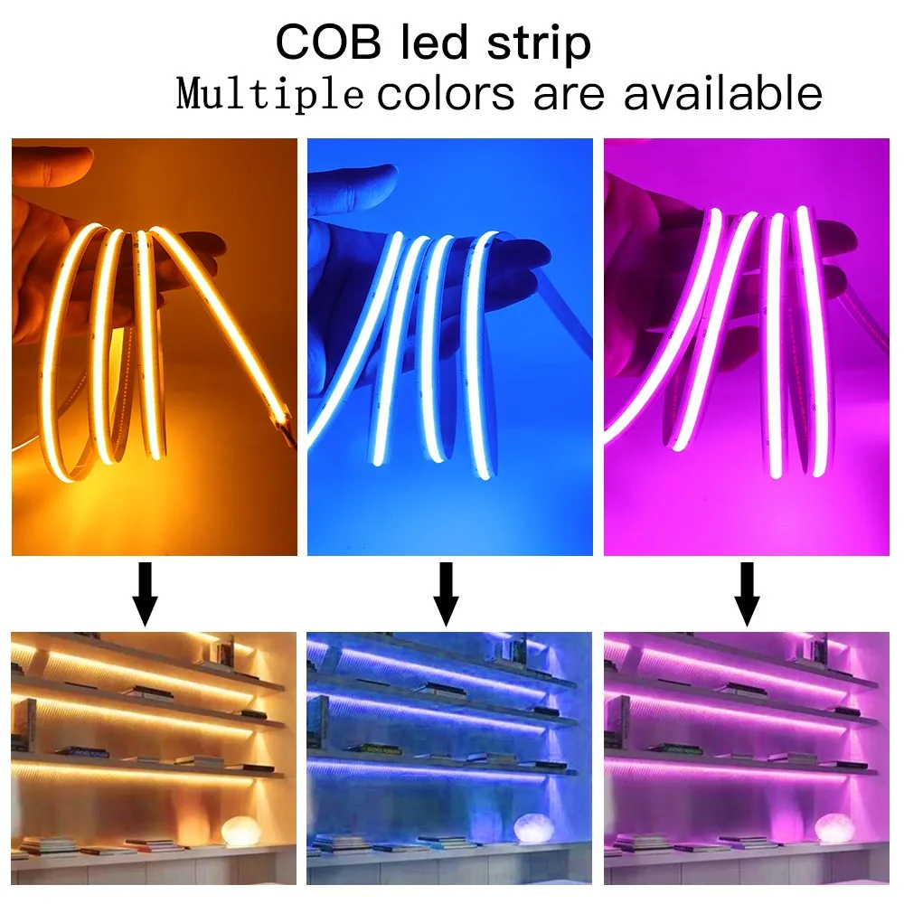 DC5V USB COB LED Strip Battery Power Flexible LED Strip Light 320LED High Density Linear Light with Adhesive Tape for Backlight