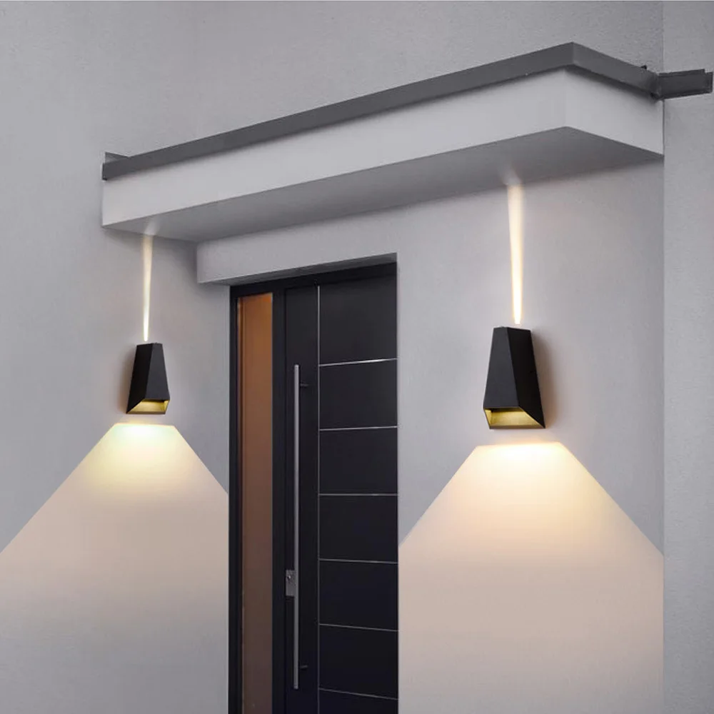 SANDIY Outdoor LED Garden Wall Lamp Up Down Light for House Decor Exterior Patio Porch Garage Gate Balcony Step Waterproof IP65