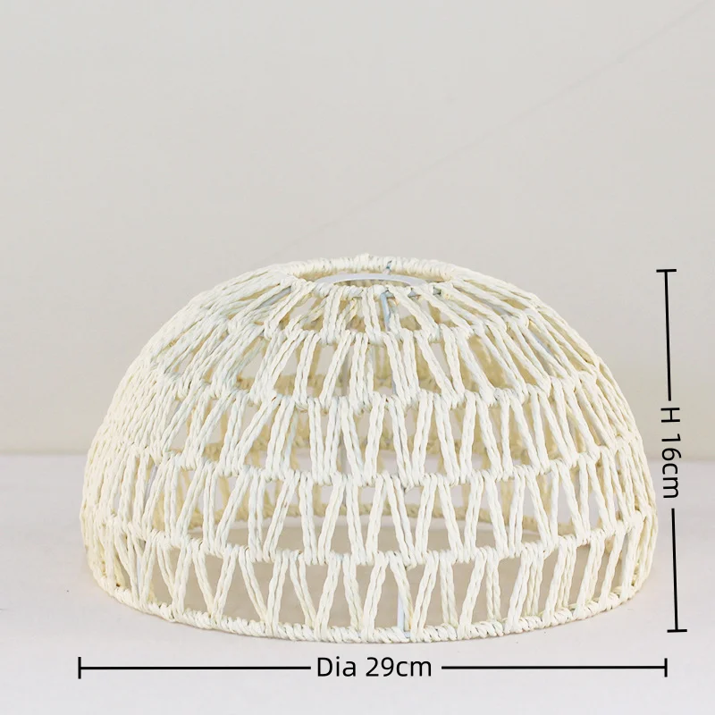 Decoration  Hand-woven Retro Paper-rope Lampshade Chandelier Rattan Light Cover For Cofe , Home, Hotel