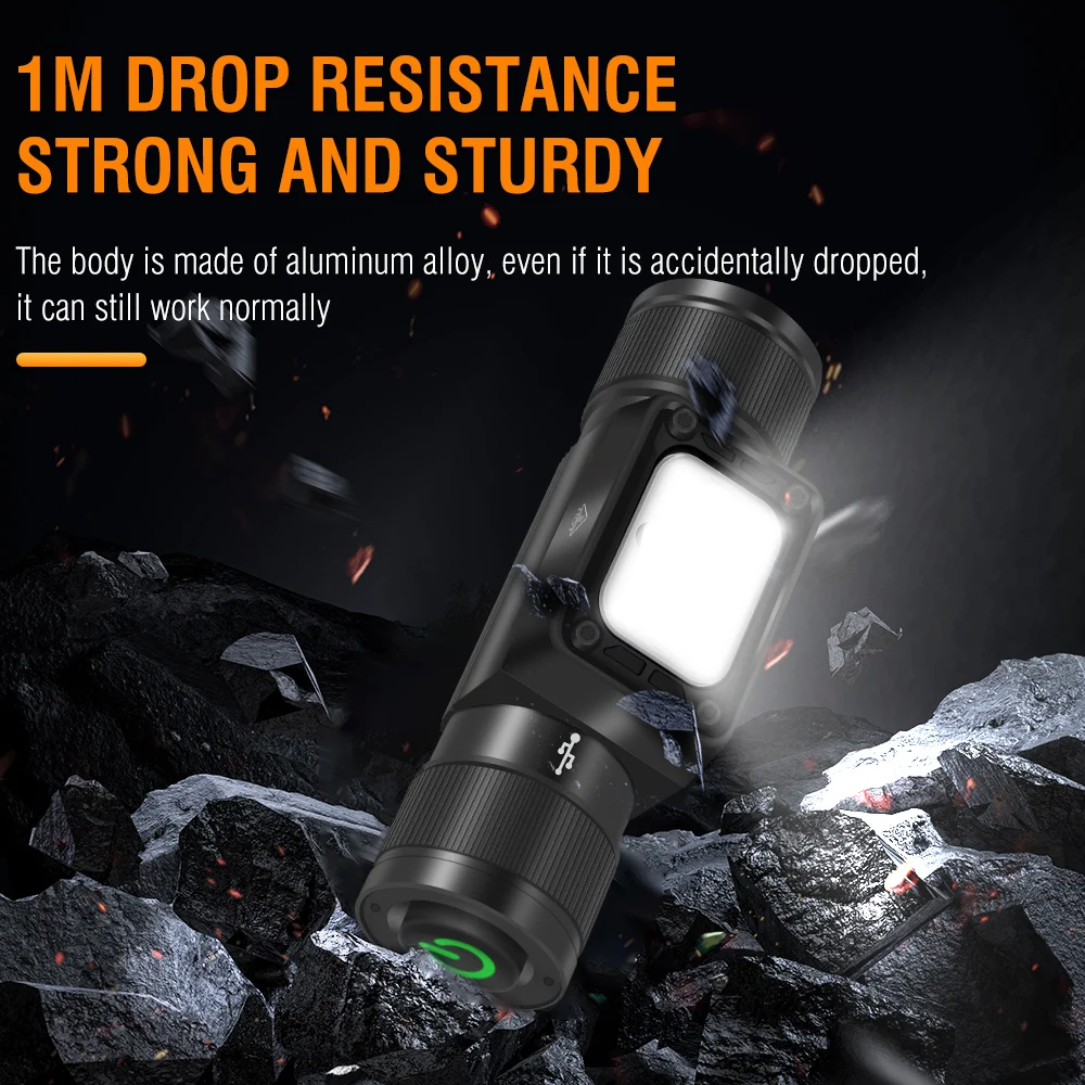 BORUiT HP340/HP350 LED Headlamp Type-C Rechargesble Powerful Headlight Waterproof Camping Fishing Head Torch Emergency Lantern