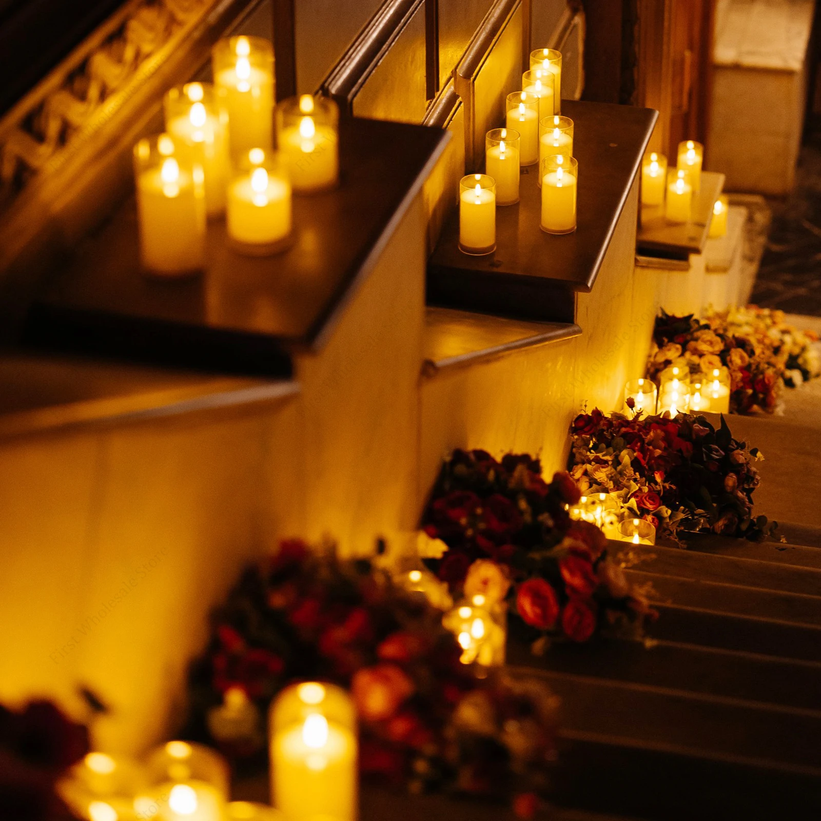 5-120PCS Flameless Candles Decoration Wedding Led Candles Artificial Electronic Candle Battery Candlelight Concert Acrylic Cup