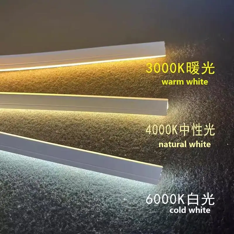 Narrow Silicon Gel LED Neon Tube Rope Lamp Flexible Linear Silicone Diffuser Channel Waterproof Cabinet Closet Car Decor Light