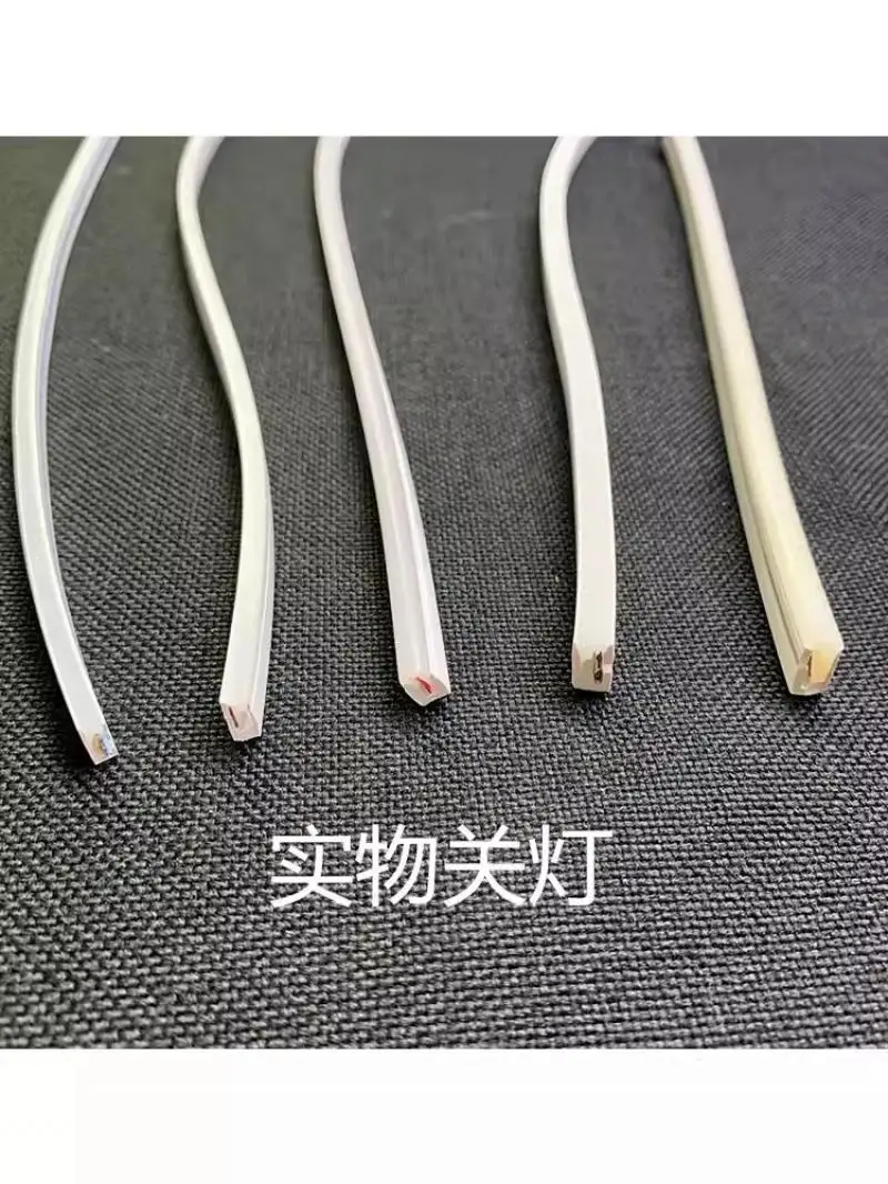 Narrow Silicon Gel LED Neon Tube Rope Lamp Flexible Linear Silicone Diffuser Channel Waterproof Cabinet Closet Car Decor Light