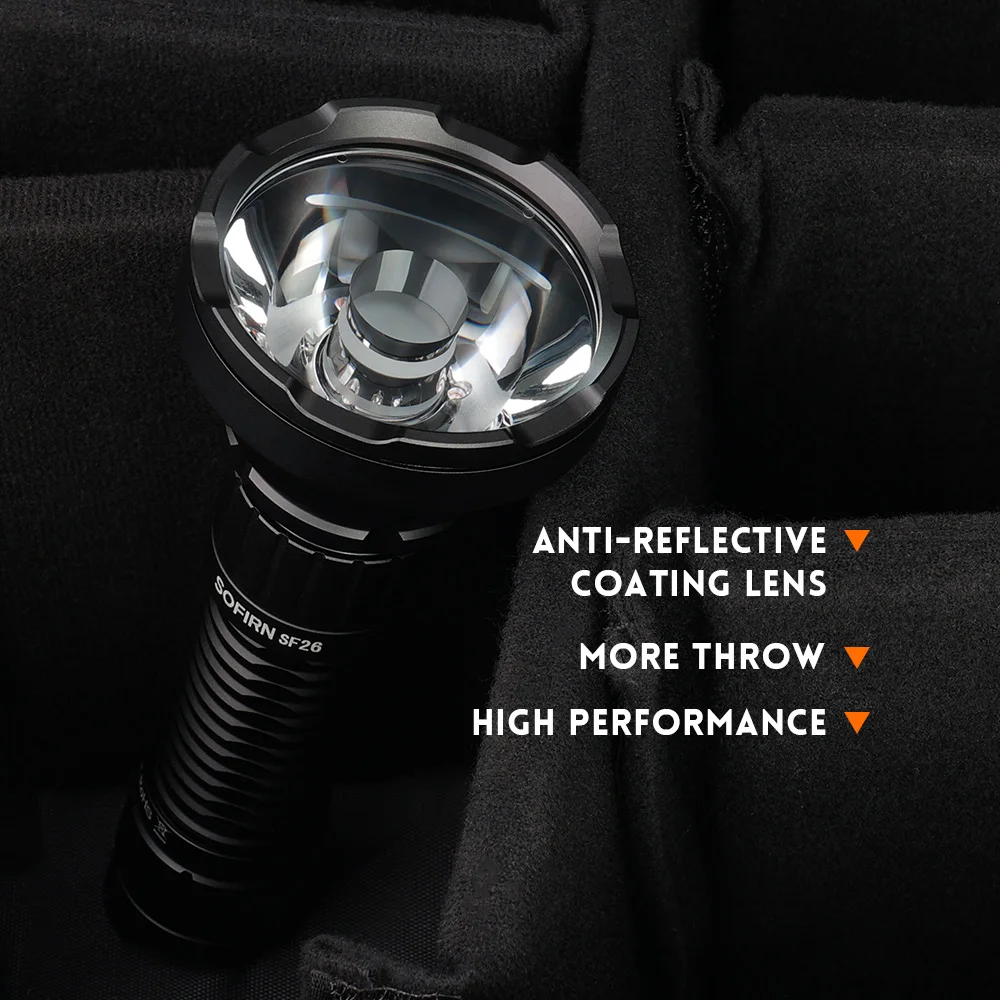 SOFIRN SF26 2000lm SFT40 LED 6000K Tactical Flashlight Type-C Rechargeable Protable Powerful 21700 Torch