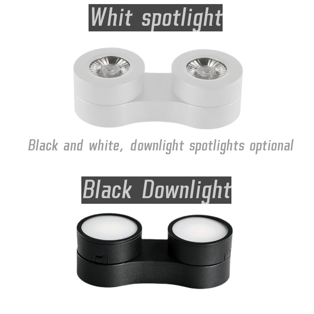 LED Circular Downlight SMD COB Spotlight Ceiling Light 7W 12W 15W 14W 24W 30W Dimmable Anti-glare 1-2 Head 85-265V Home Business