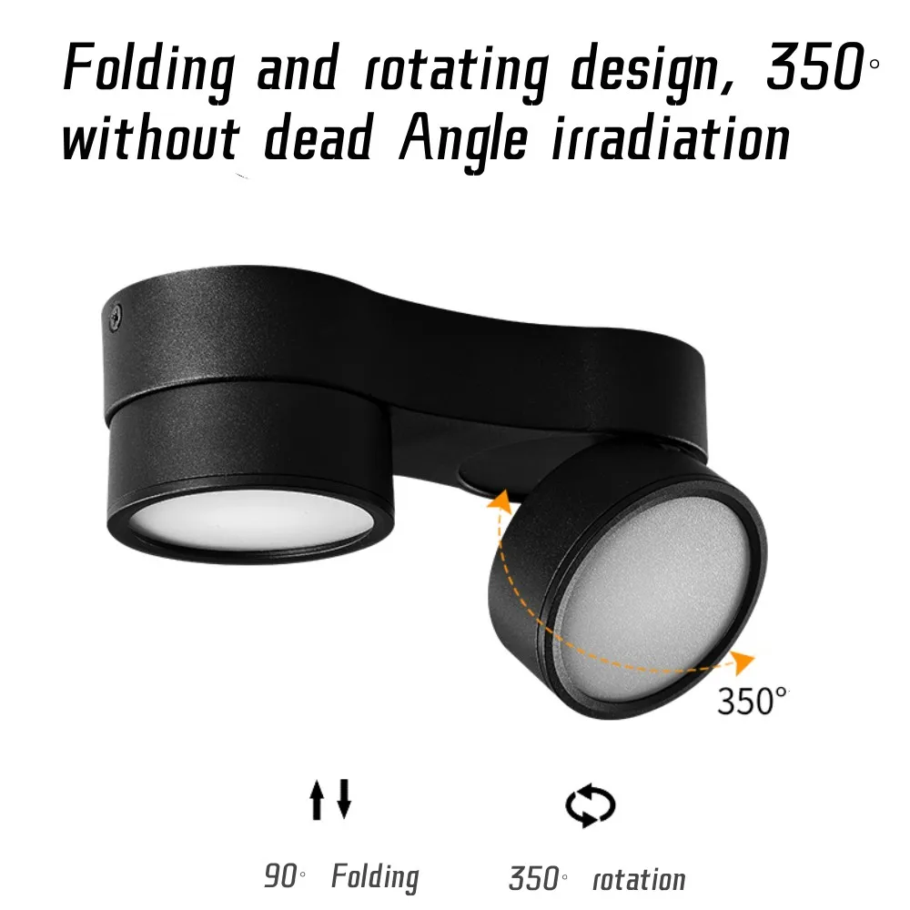 LED Circular Downlight SMD COB Spotlight Ceiling Light 7W 12W 15W 14W 24W 30W Dimmable Anti-glare 1-2 Head 85-265V Home Business