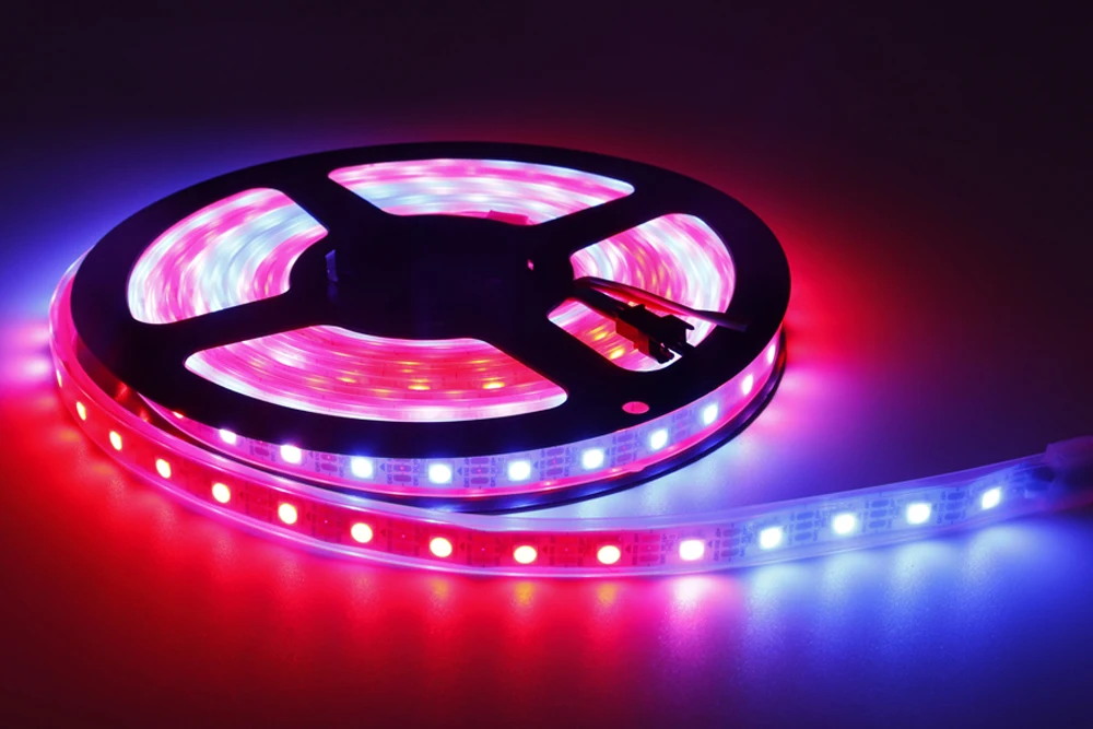 WS2811 WS2812B WS2813 WS2815 5050RGB LED Strip Lights Individually Addressable 30/60/144Pixels/Leds/m Black /White PCB DC5V/12V