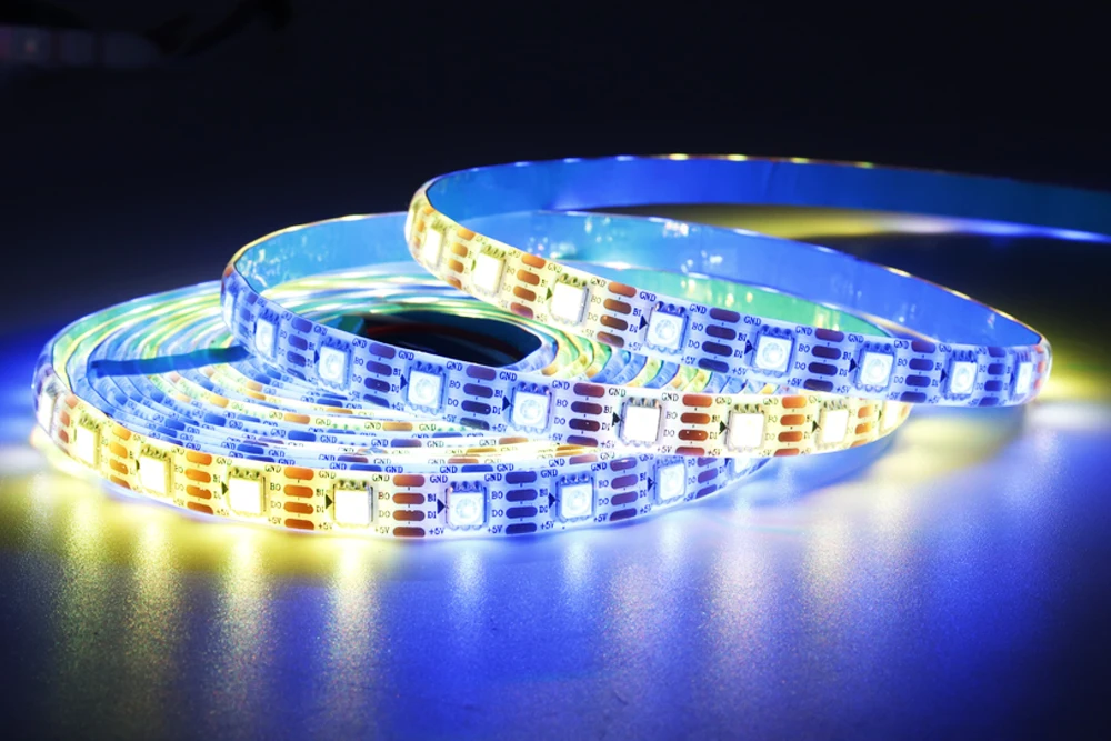 WS2811 WS2812B WS2813 WS2815 5050RGB LED Strip Lights Individually Addressable 30/60/144Pixels/Leds/m Black /White PCB DC5V/12V
