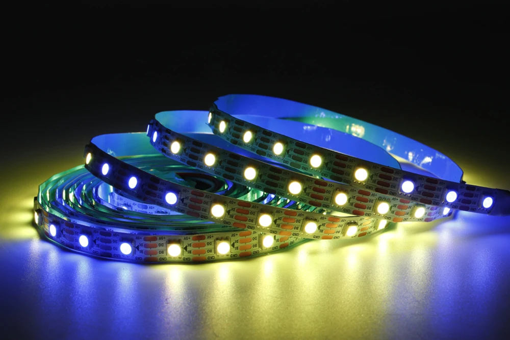 WS2811 WS2812B WS2813 WS2815 5050RGB LED Strip Lights Individually Addressable 30/60/144Pixels/Leds/m Black /White PCB DC5V/12V