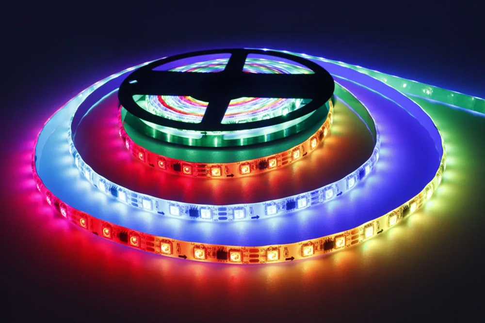 WS2811 WS2812B WS2813 WS2815 5050RGB LED Strip Lights Individually Addressable 30/60/144Pixels/Leds/m Black /White PCB DC5V/12V