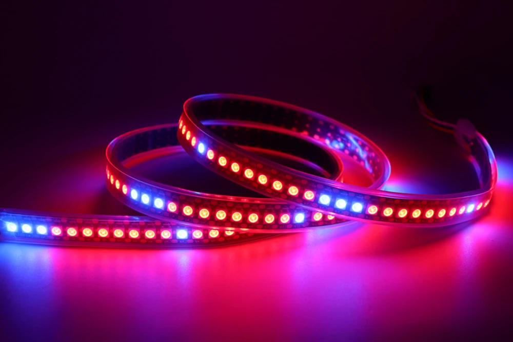 WS2811 WS2812B WS2813 WS2815 5050RGB LED Strip Lights Individually Addressable 30/60/144Pixels/Leds/m Black /White PCB DC5V/12V