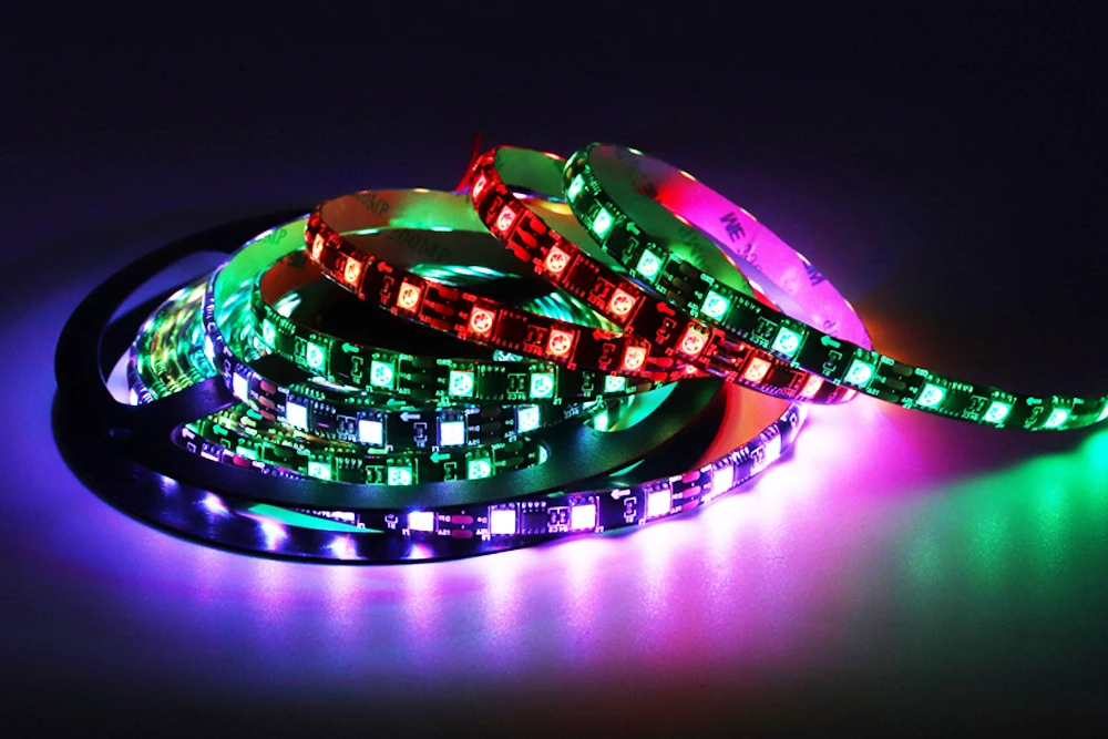 WS2811 WS2812B WS2813 WS2815 5050RGB LED Strip Lights Individually Addressable 30/60/144Pixels/Leds/m Black /White PCB DC5V/12V