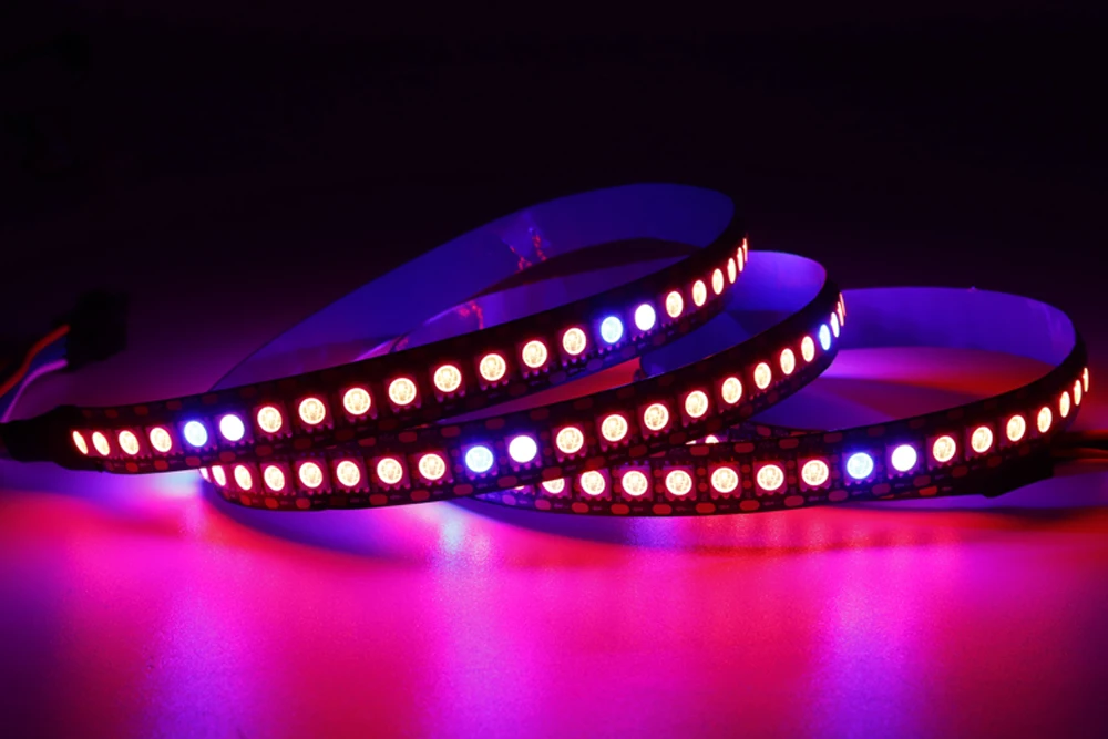 WS2811 WS2812B WS2813 WS2815 5050RGB LED Strip Lights Individually Addressable 30/60/144Pixels/Leds/m Black /White PCB DC5V/12V