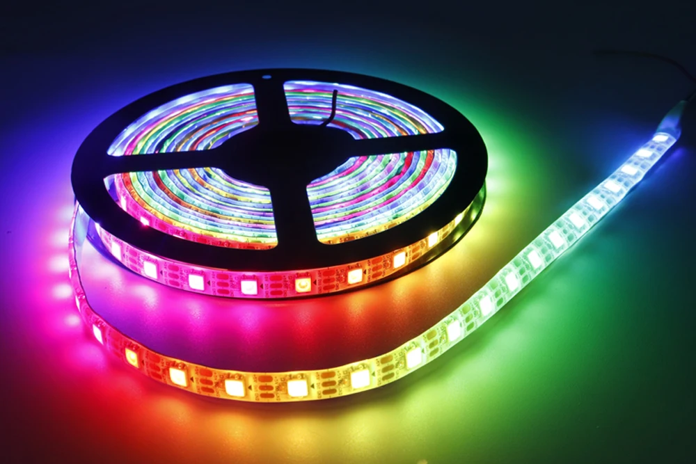 WS2811 WS2812B WS2813 WS2815 5050RGB LED Strip Lights Individually Addressable 30/60/144Pixels/Leds/m Black /White PCB DC5V/12V