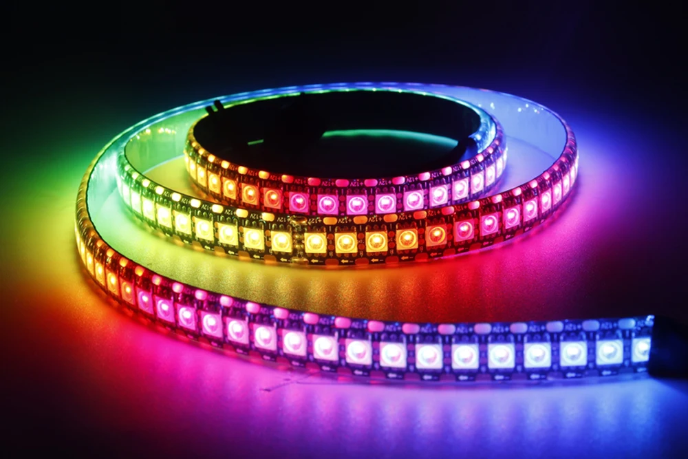 WS2811 WS2812B WS2813 WS2815 5050RGB LED Strip Lights Individually Addressable 30/60/144Pixels/Leds/m Black /White PCB DC5V/12V