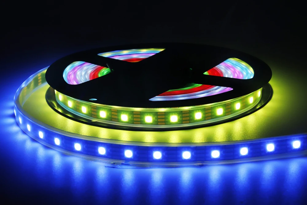 WS2811 WS2812B WS2813 WS2815 5050RGB LED Strip Lights Individually Addressable 30/60/144Pixels/Leds/m Black /White PCB DC5V/12V