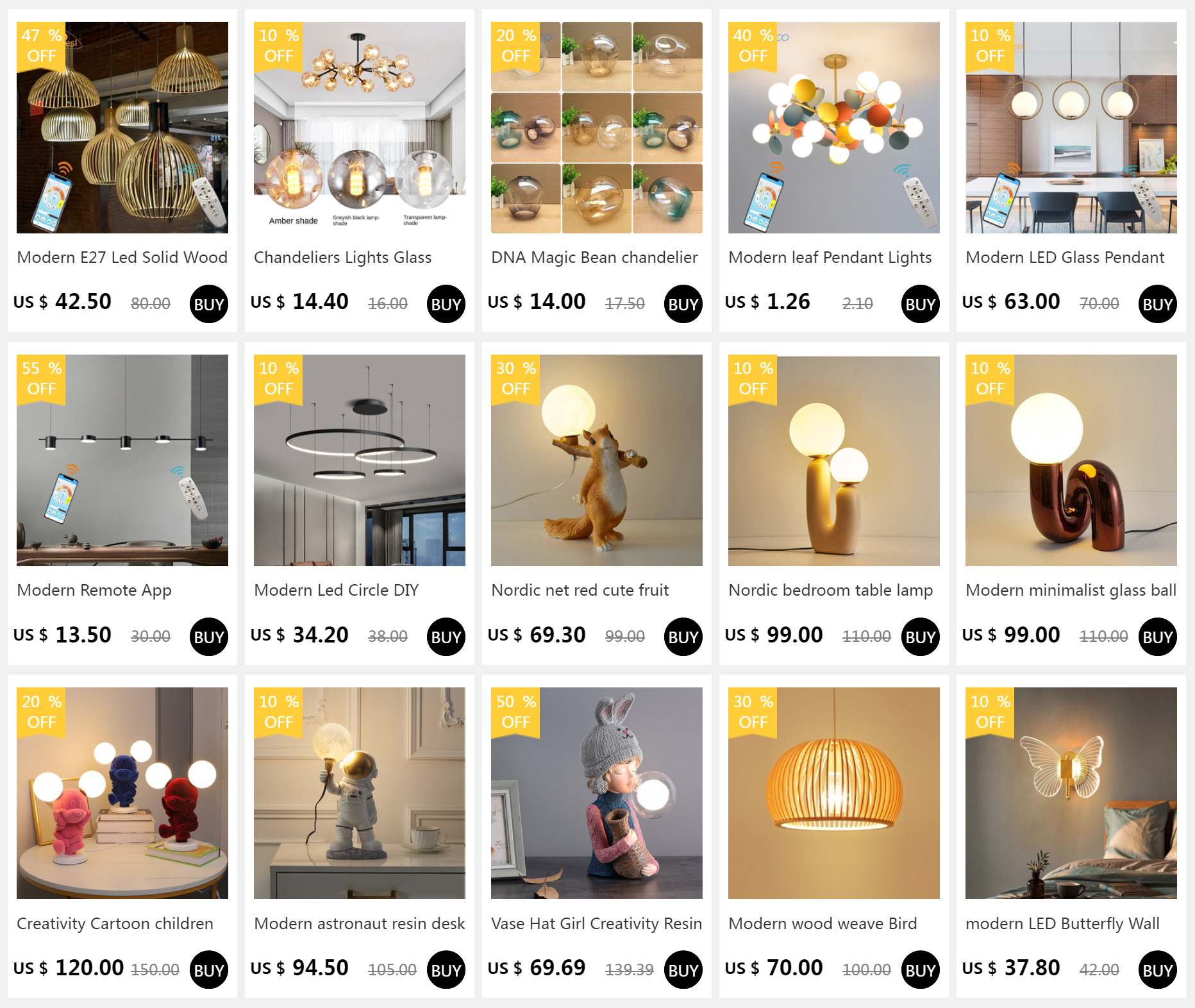 DNA Magic Bean chandelier Lights Glass Cover D15cm D18cm Concave Glass Shade Replacement 4.5cm opening fitter lamp shade E27