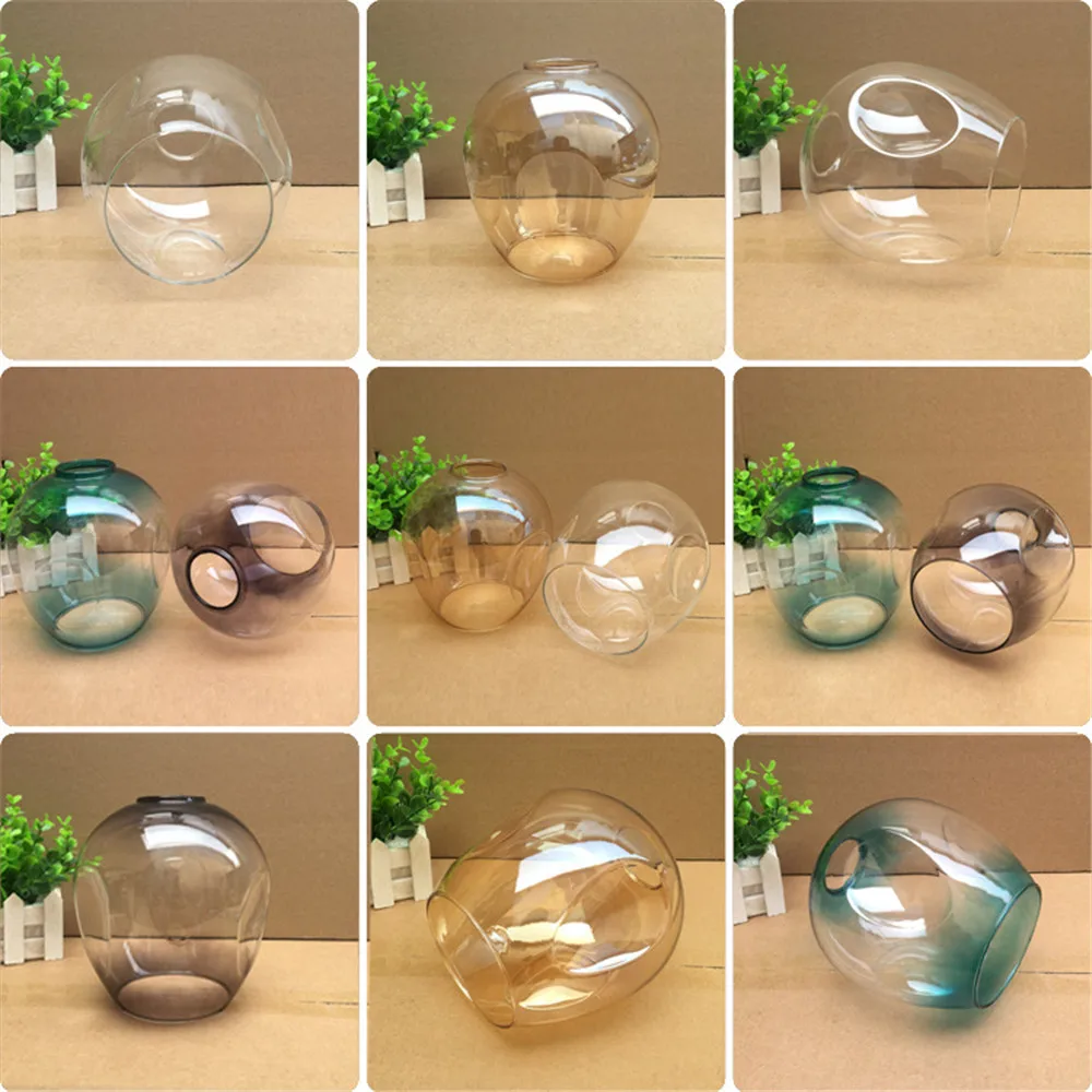 DNA Magic Bean chandelier Lights Glass Cover D15cm D18cm Concave Glass Shade Replacement 4.5cm opening fitter lamp shade E27