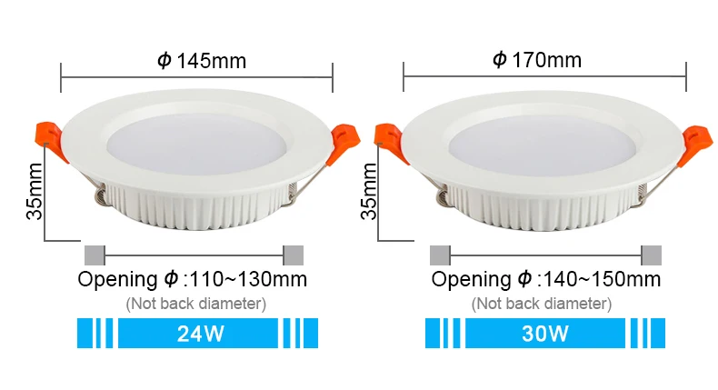 AC220V LED Downlight Thick Aluminum 5W 7W 9W 12W 15W 18W 24W 110V Recessed Spot Lighting Bedroom Kitchen Indoor Down Light Lamp