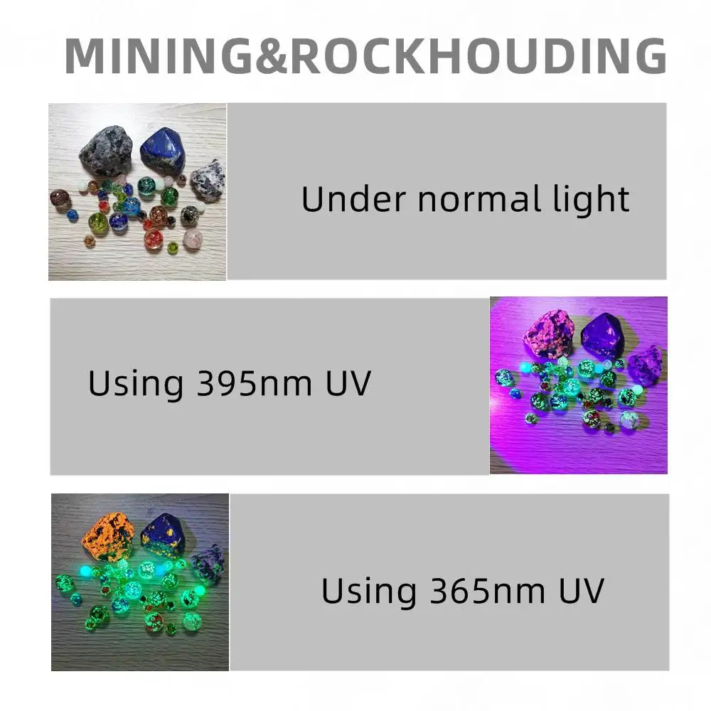20W High Bright 365nm UV LED Blacklight High Power DC 5V 2A USB-Powered Ultraviolet Light PCB Resin Curing Porcelain Repair Lamp