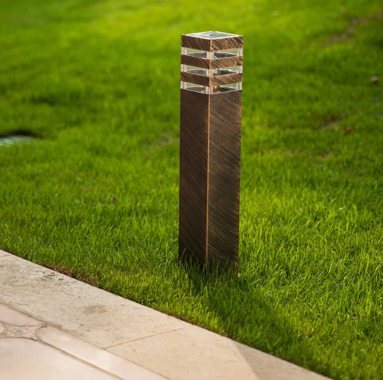 Waterproof Aluminum Pillar Light Outdoor E27 LED Garden Lawn Lamp Aluminum Pillar Post Light Landscape Lawn Bollard Light