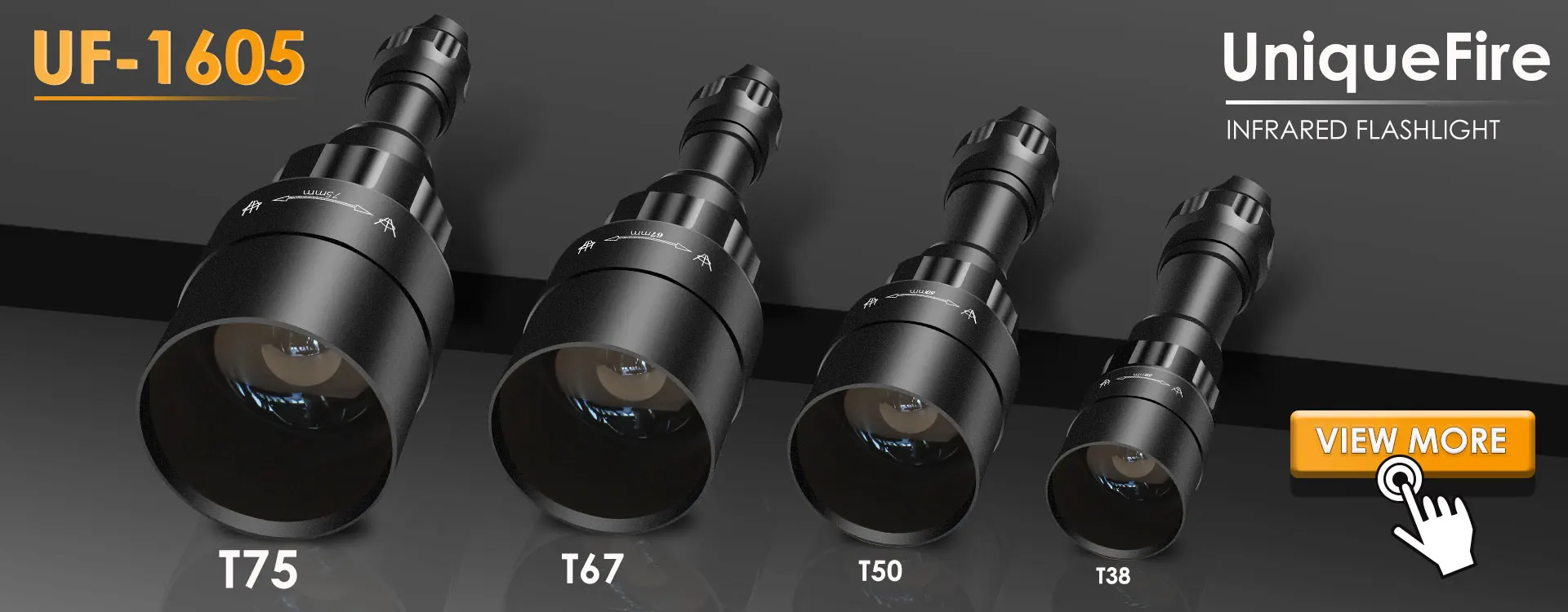 UniqueFire 2002D LED IR 940nm 850nm 810nm Hunting Flashlight Fresnel Lens Zoom Night Vision Dimmer Swtich Torch Max.1000 Meters