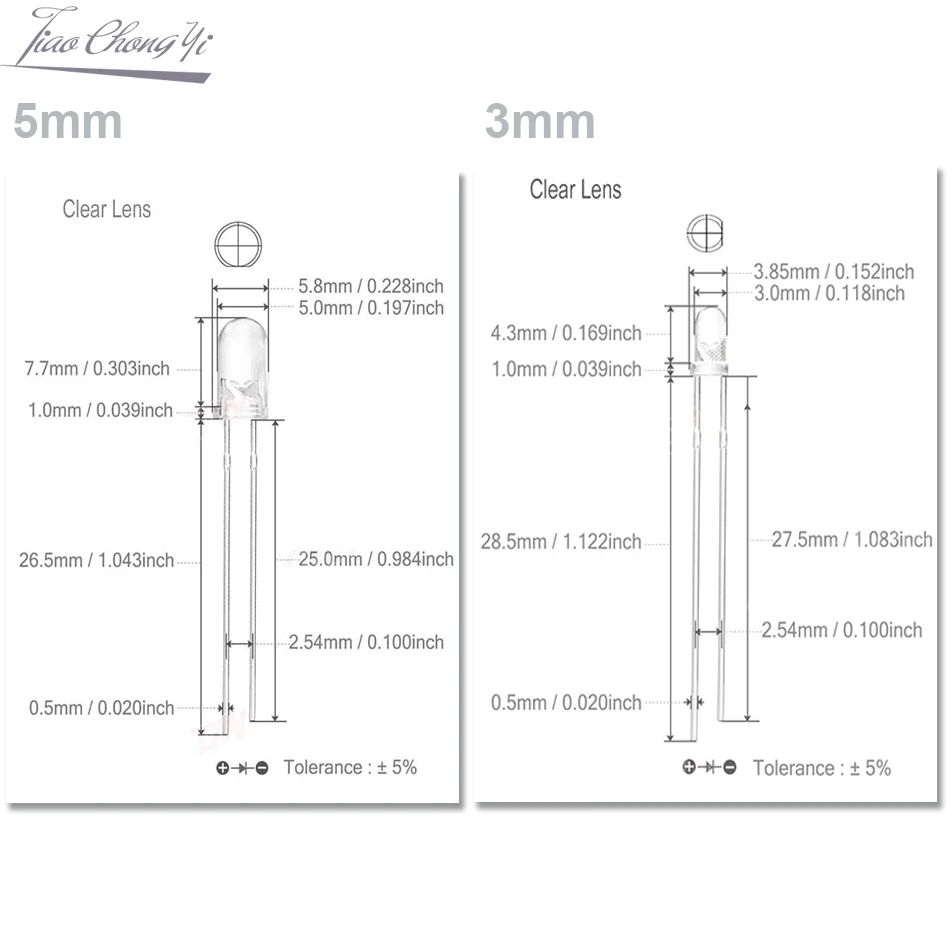 3mm 5mm Yellow Flicker Flickering LED Diodes Candle Led Flicking Lights Clear Round Lens Intermitente Flame Light Emitting Diode