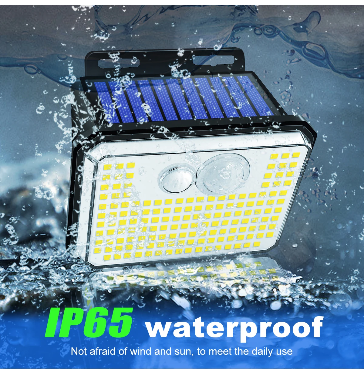 2Pack IP67 Waterproof Solar Outdoor Garden Lights Super Bright 148/197 LEDs Motion Sensor Wall Light Solar Powered Security Lamp