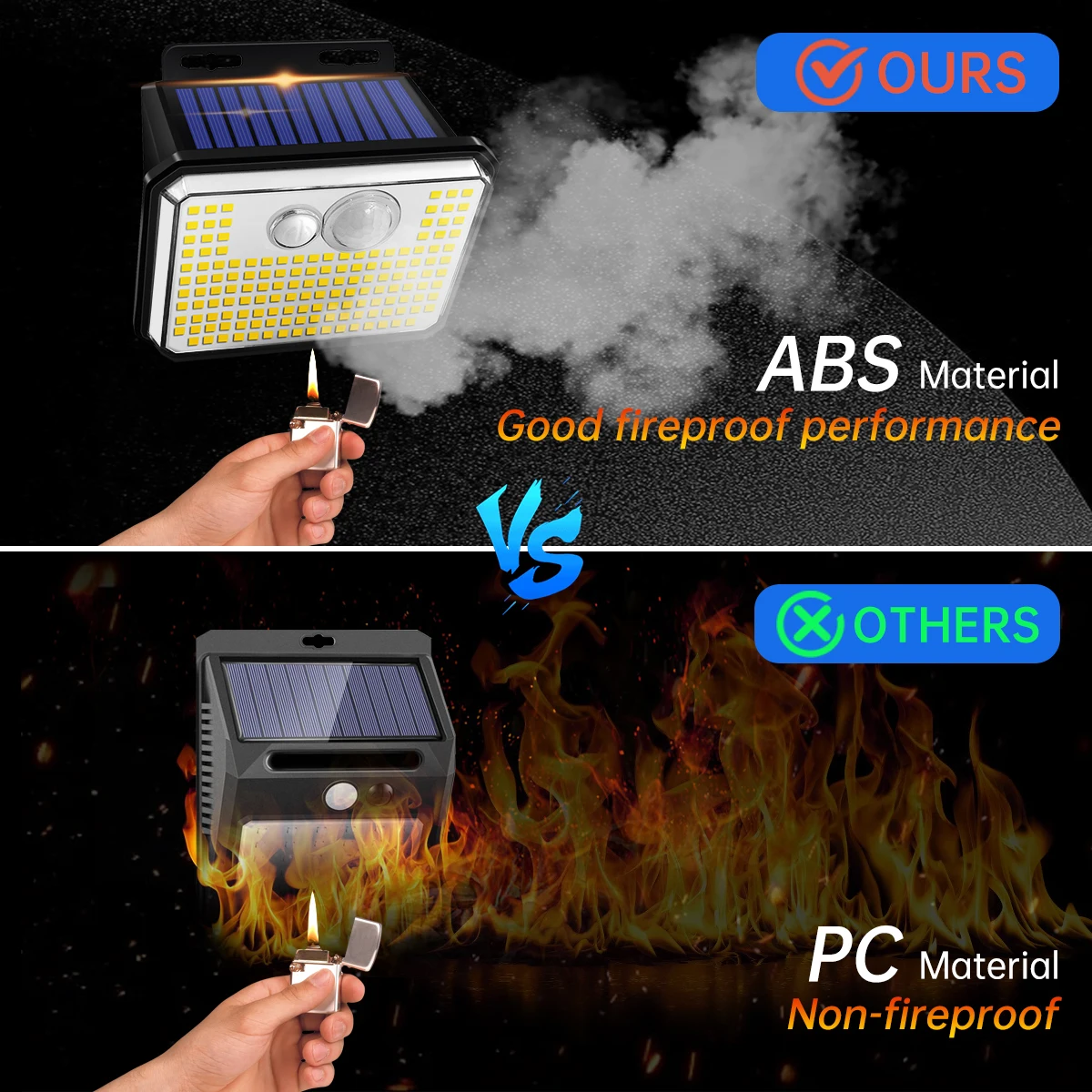 2Pack IP67 Waterproof Solar Outdoor Garden Lights Super Bright 148/197 LEDs Motion Sensor Wall Light Solar Powered Security Lamp