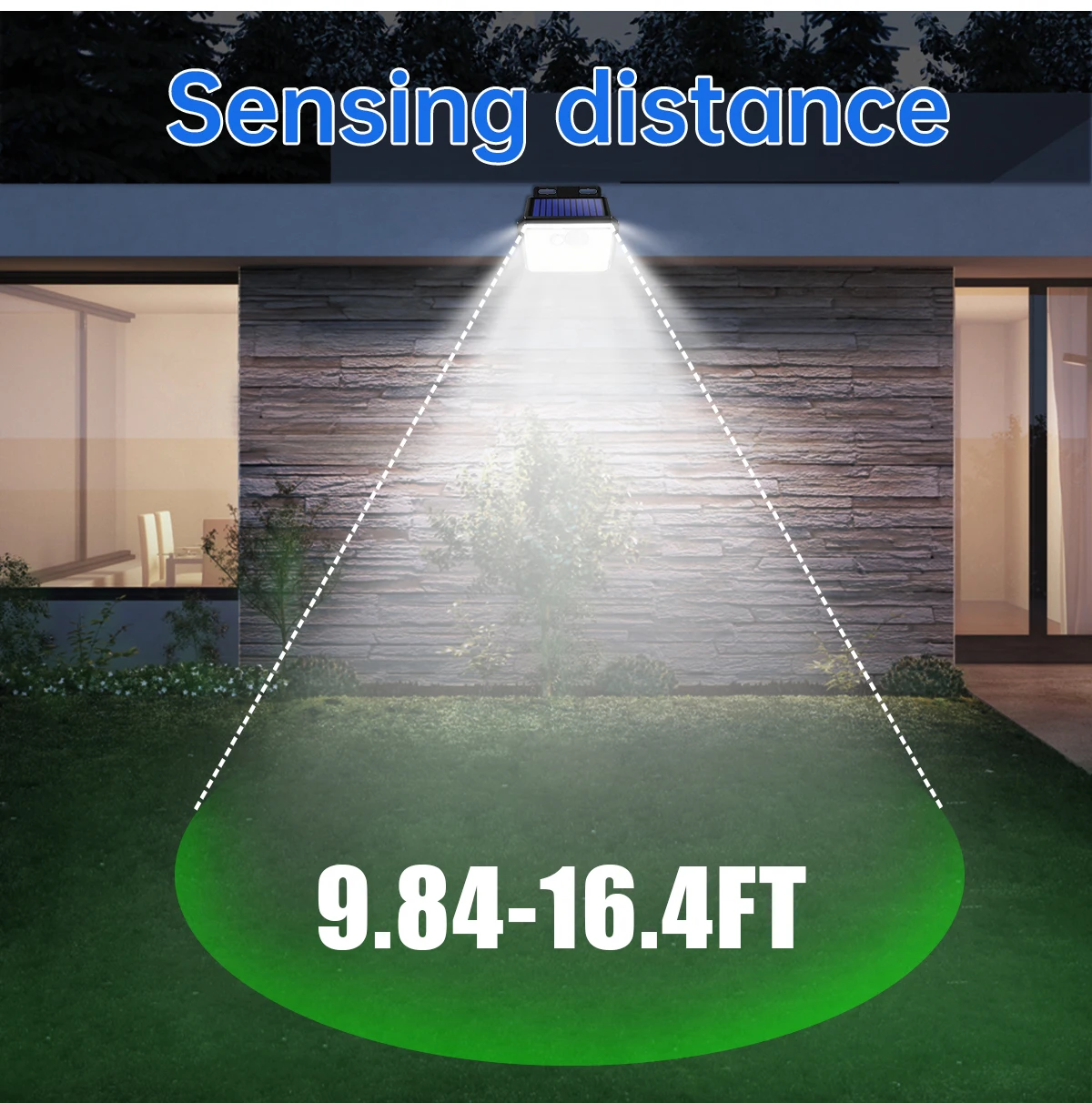 2Pack IP67 Waterproof Solar Outdoor Garden Lights Super Bright 148/197 LEDs Motion Sensor Wall Light Solar Powered Security Lamp