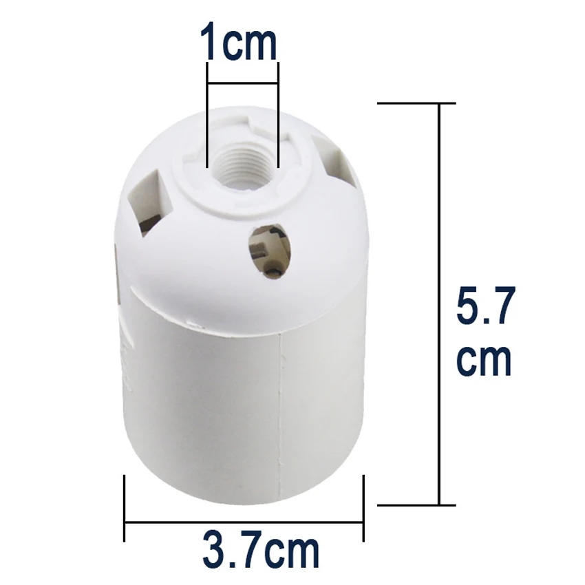 Black White E14 E27 Screw Lamp Holder Table Floor LED Light Head Socket Desktop Light Candle Bulb Base 4A 250V