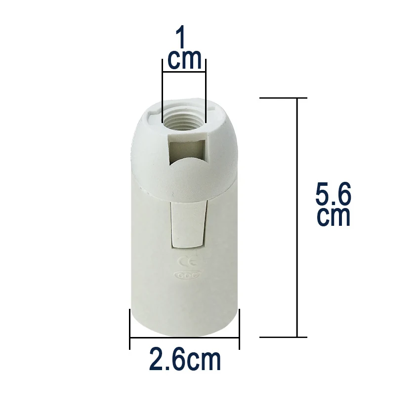 Black White E14 E27 Screw Lamp Holder Table Floor LED Light Head Socket Desktop Light Candle Bulb Base 4A 250V