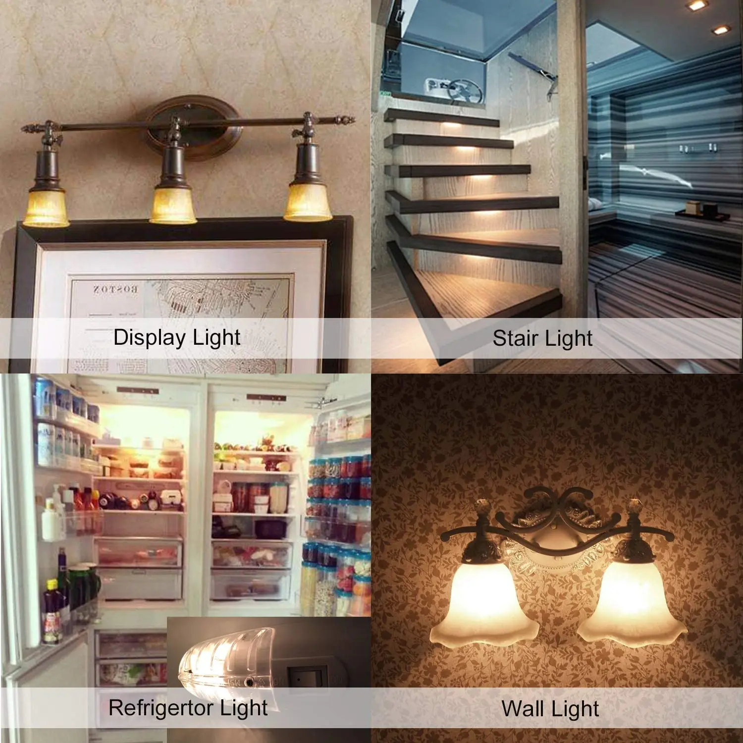 T22G Dimmable LED Lamps 1W Vintage Tube Night Light Bulbs Amber Glass E12 E14 Candelabra LED String Lights 220V 2200K Chandelier