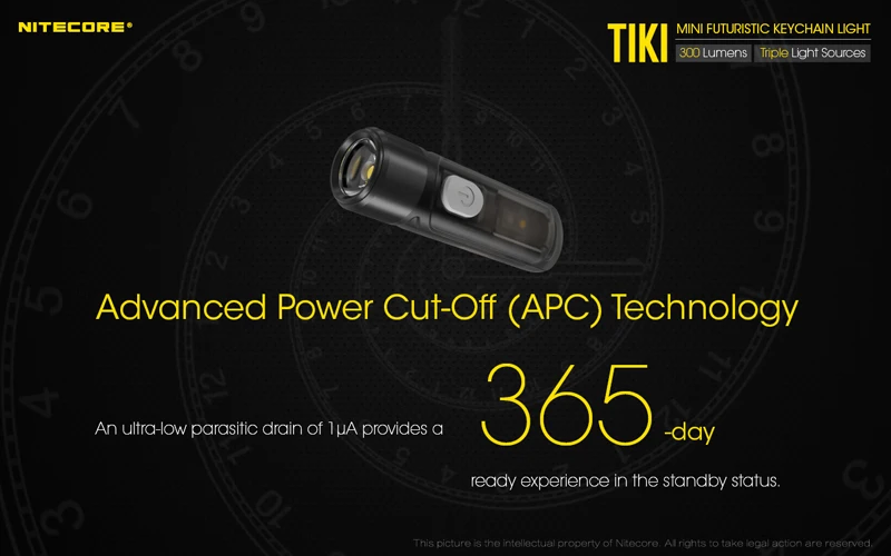 NITECORE TIKI TIKILE 300Lumens Mini Keychain Light Triple Lihgt Sources USB-Rechargeable Portable Lighting UV Light For Outdoor
