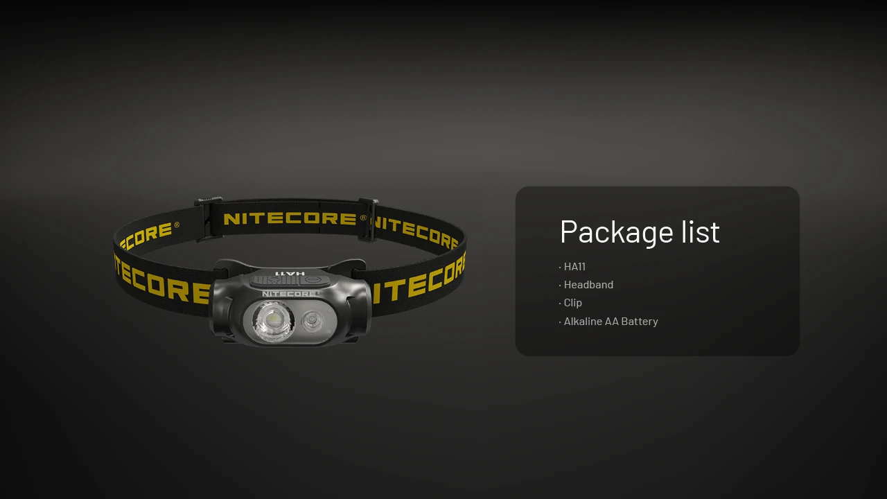 NITECORE HA11 AA Battery Headlamp 240 Lumens Lightweight Headlight For Night Running