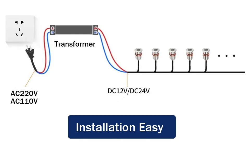 42MM 52MM 62MM 75MM 1W 3W 6W 12V-24V IP68 Swimming Pools Lighting All Stainless Steel LED Underwater Light