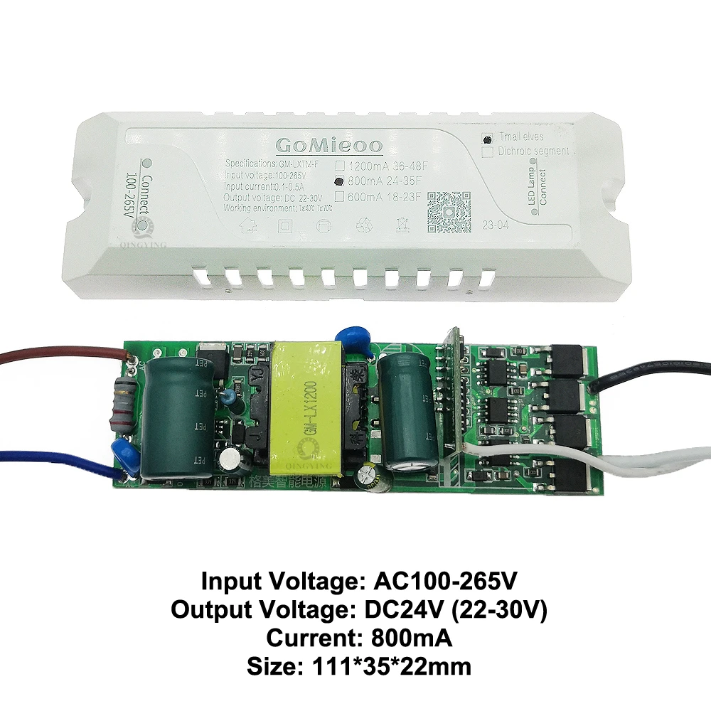 2.4G Intelligent Power Supply DC24V 600mA 800mA 1200mA 1500mA 2400mA 2700mA 3000mA 2Pin 2 Color Parallel LED Driver GM-LXTM-F